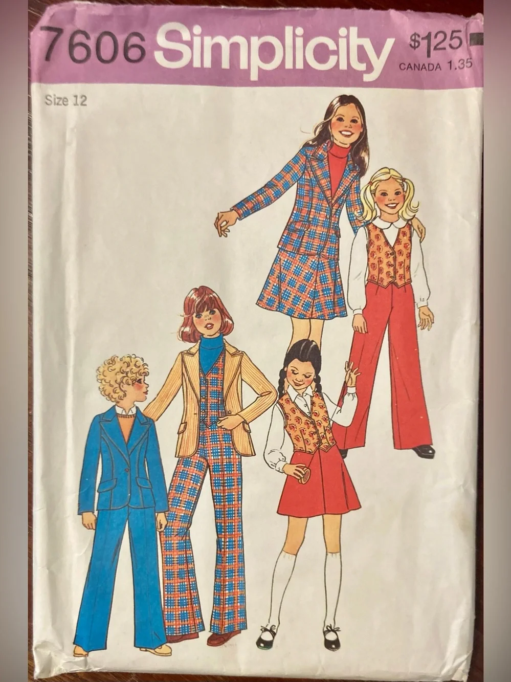 Vintage 70’s Simplicity Skirt Suit and Separates Sewing Pattern for Girls